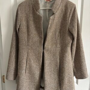 Mazik Women's Tan Herringbone Trench Coat